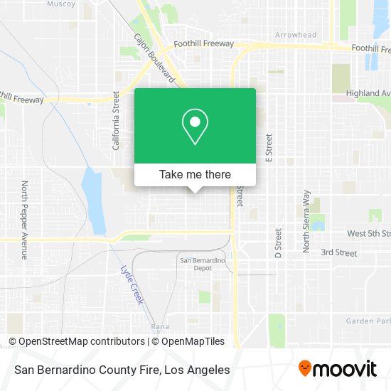 San Bernardino County Fire map