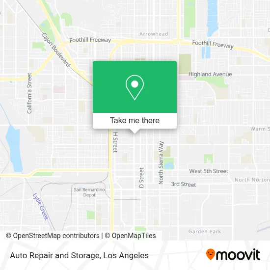 Auto Repair and Storage map