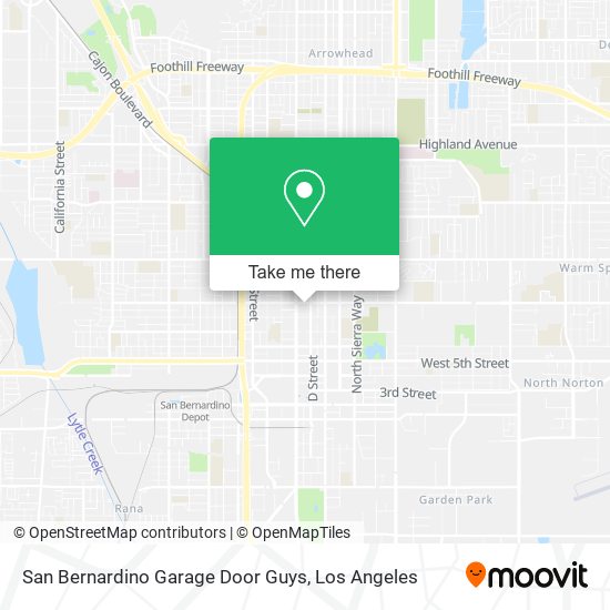 Mapa de San Bernardino Garage Door Guys