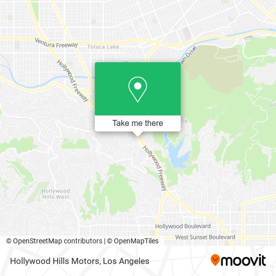 Mapa de Hollywood Hills Motors