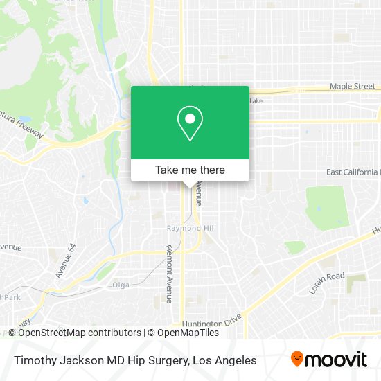 Mapa de Timothy Jackson MD Hip Surgery