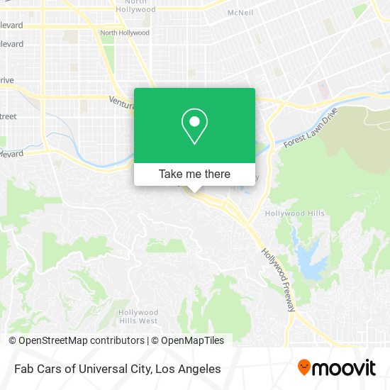 Fab Cars of Universal City map