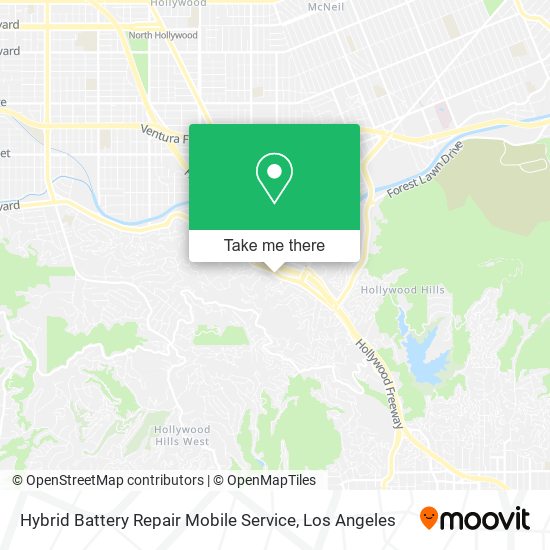 Hybrid Battery Repair Mobile Service map