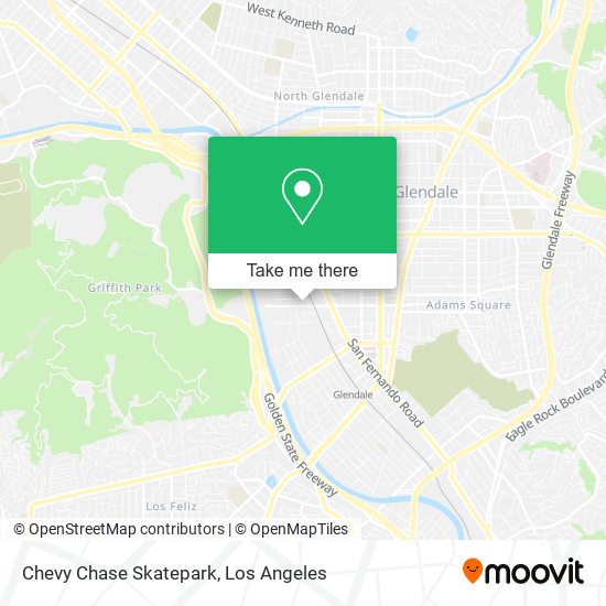 Chevy Chase Skatepark map