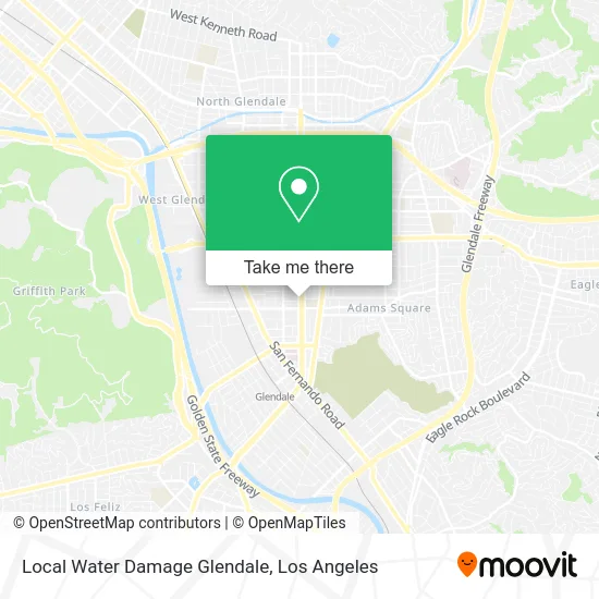 Local Water Damage Glendale map