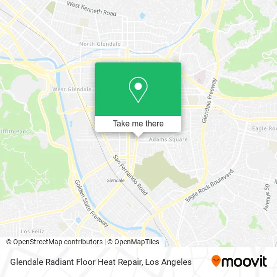 Glendale Radiant Floor Heat Repair map