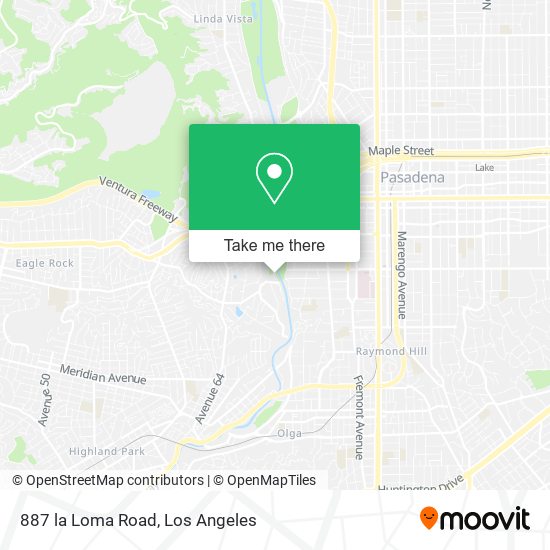 Mapa de 887 la Loma Road