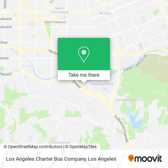Los Angeles Charter Bus Company map