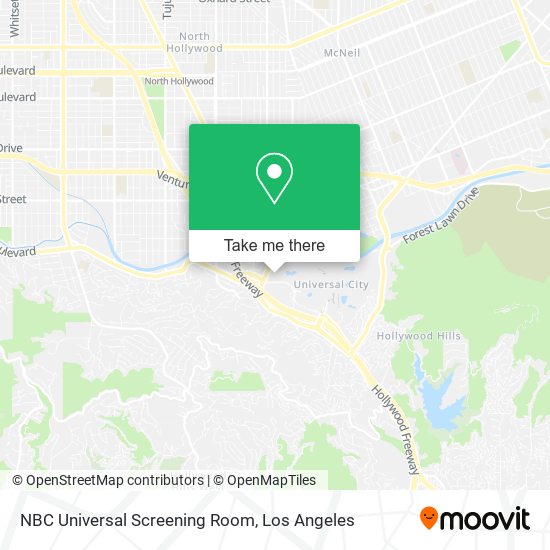 Mapa de NBC Universal Screening Room