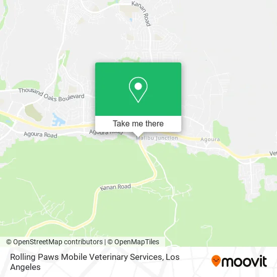 Mapa de Rolling Paws Mobile Veterinary Services