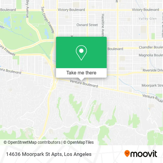 14636 Moorpark St Apts map