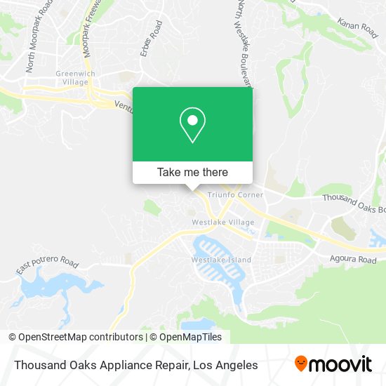 Mapa de Thousand Oaks Appliance Repair