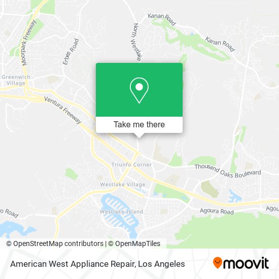 American West Appliance Repair map