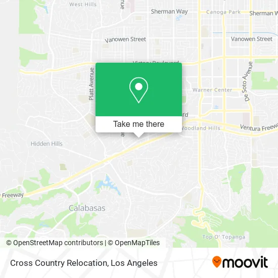 Mapa de Cross Country Relocation