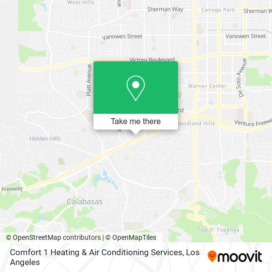 Comfort 1 Heating & Air Conditioning Services map