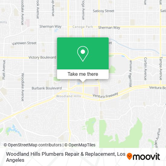 Mapa de Woodland Hills Plumbers Repair & Replacement