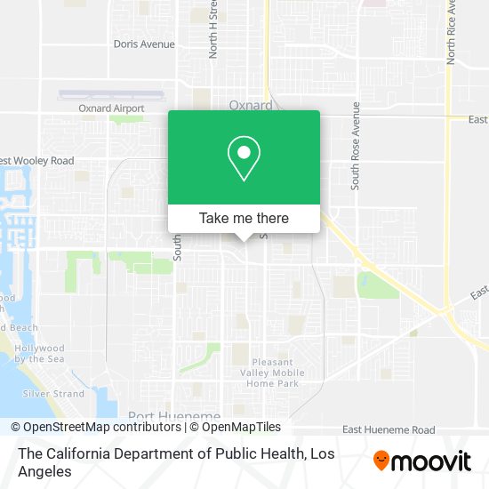 Mapa de The California Department of Public Health