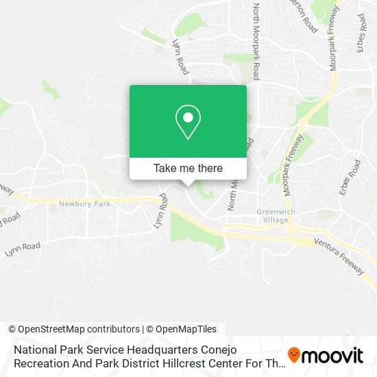 Mapa de National Park Service Headquarters Conejo Recreation And Park District Hillcrest Center For The Art