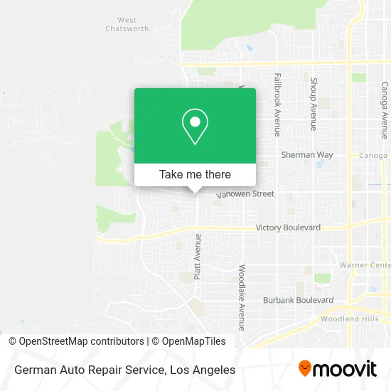 German Auto Repair Service map
