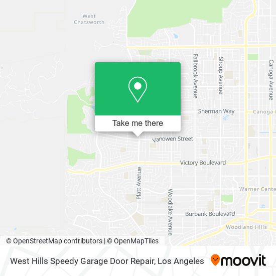 West Hills Speedy Garage Door Repair map
