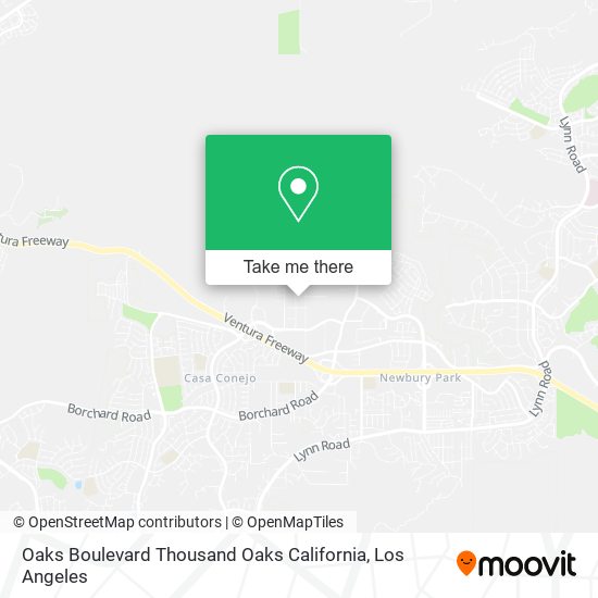 Oaks Boulevard Thousand Oaks California map