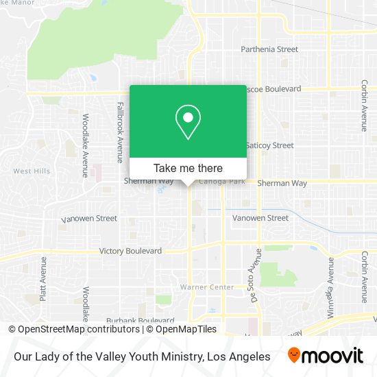 Our Lady of the Valley Youth Ministry map