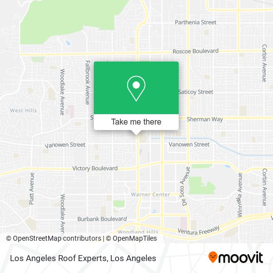 Los Angeles Roof Experts map