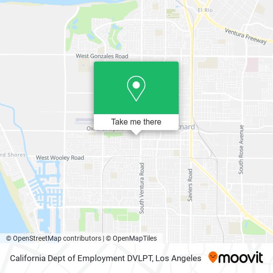 Mapa de California Dept of Employment DVLPT