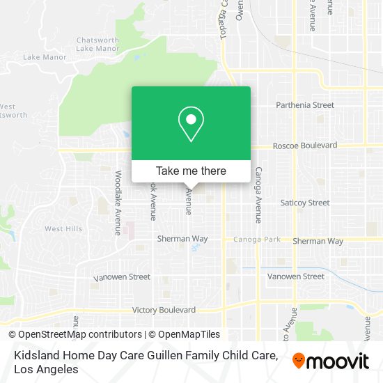 Mapa de Kidsland Home Day Care Guillen Family Child Care