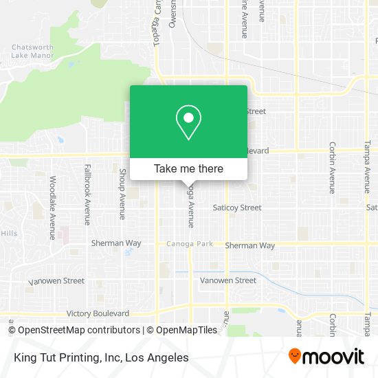 Mapa de King Tut Printing, Inc
