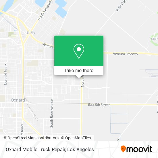 Oxnard Mobile Truck Repair map