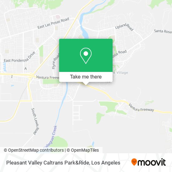 Pleasant Valley Caltrans Park&Ride map