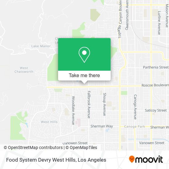 Food System Devry West Hills map
