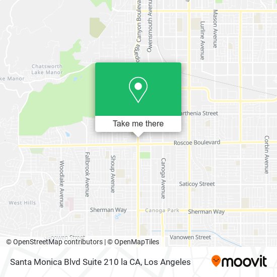 Mapa de Santa Monica Blvd Suite 210 la CA