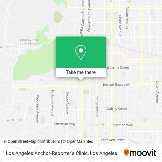 Los Angeles Anchor-Reporter's Clinic map