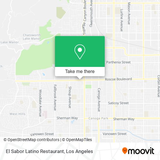 El Sabor Latino Restaurant map