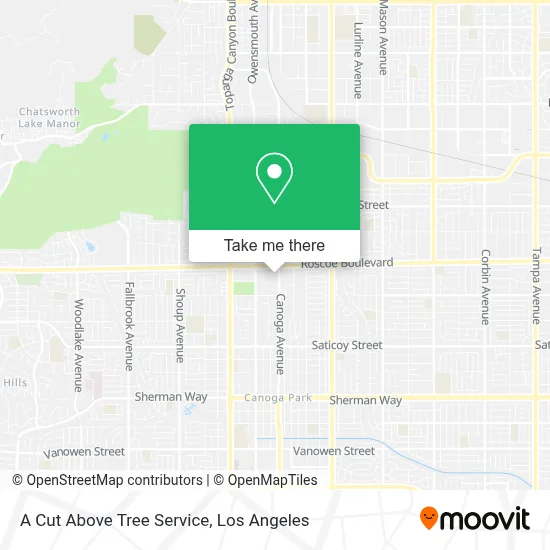 A Cut Above Tree Service map