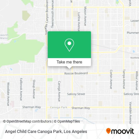 Angel Child Care Canoga Park map