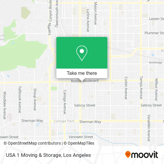 USA 1 Moving & Storage map