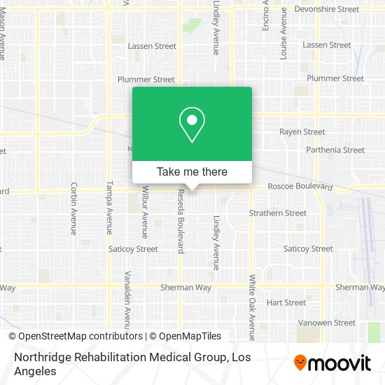 Northridge Rehabilitation Medical Group map