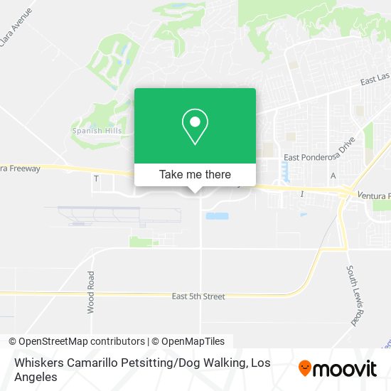 Mapa de Whiskers Camarillo Petsitting / Dog Walking