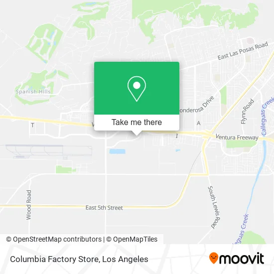Columbia Factory Store map