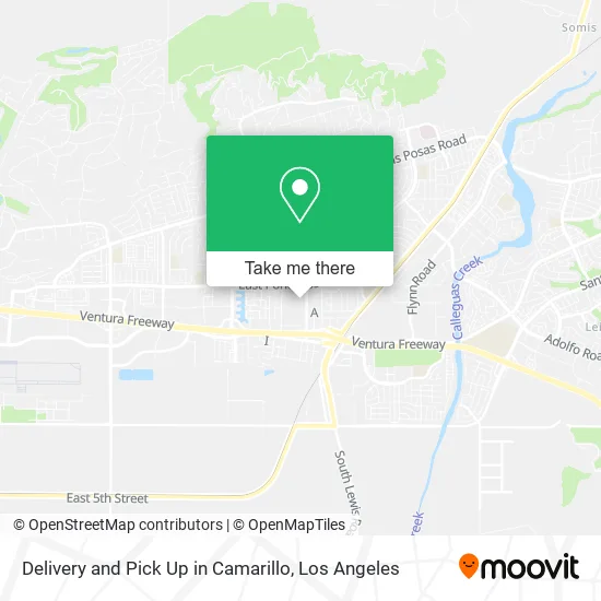Mapa de Delivery and Pick Up in Camarillo