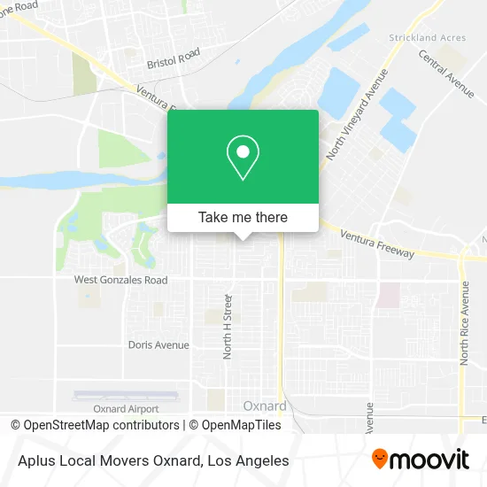 Aplus Local Movers Oxnard map
