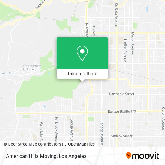 American Hills Moving map