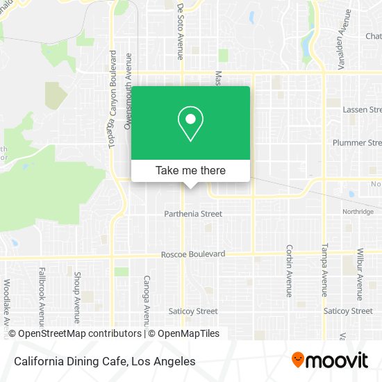 Mapa de California Dining Cafe