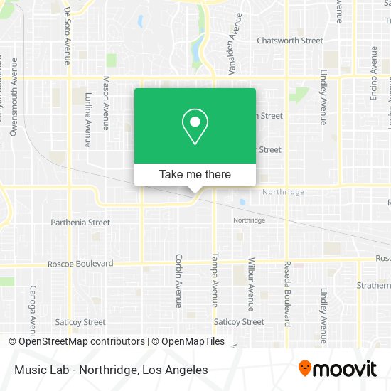 Mapa de Music Lab - Northridge