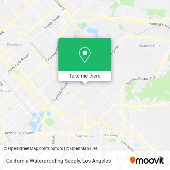 Mapa de California Waterproofing Supply