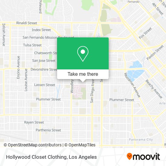 Mapa de Hollywood Closet Clothing