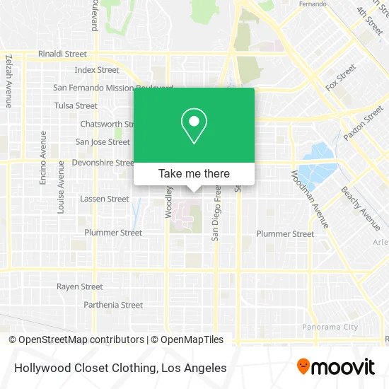 Hollywood Closet Clothing map